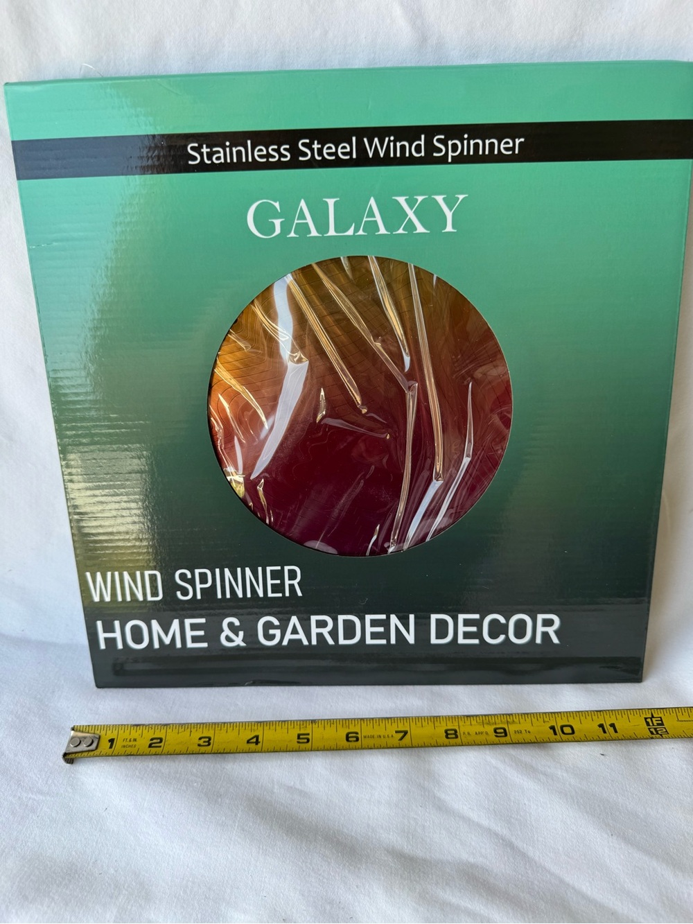 Galaxy By Harvic Stainless Steel Wind Spinner - Red Orange Gradient Christmas
